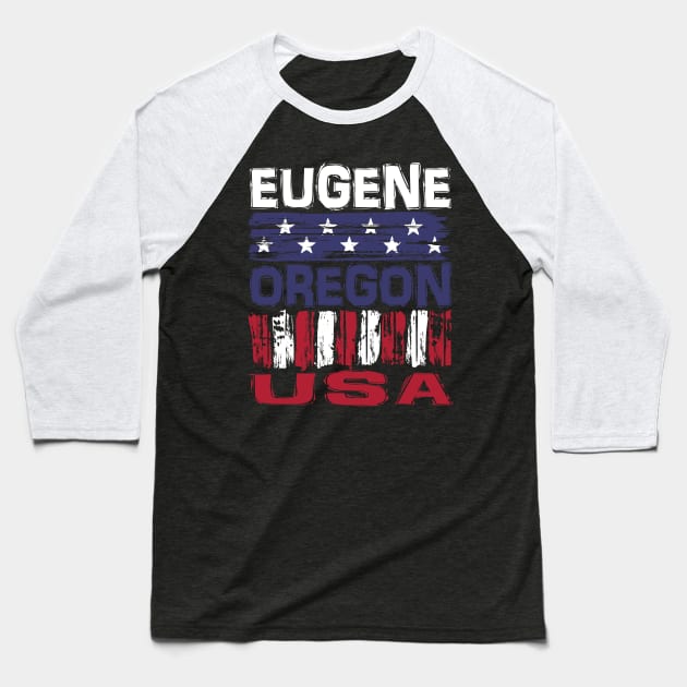 Eugene Oregon USA T-Shirt Baseball T-Shirt by Nerd_art